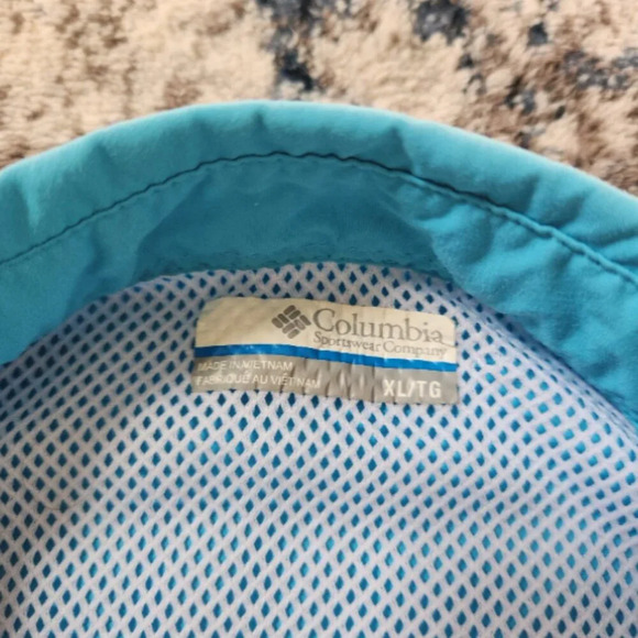 Columbia PFG Size XL Light Blue Fishing‎ Boating Performance Shirt - Picture 2 of 2